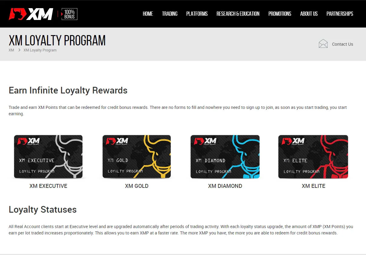 XM loyalty program