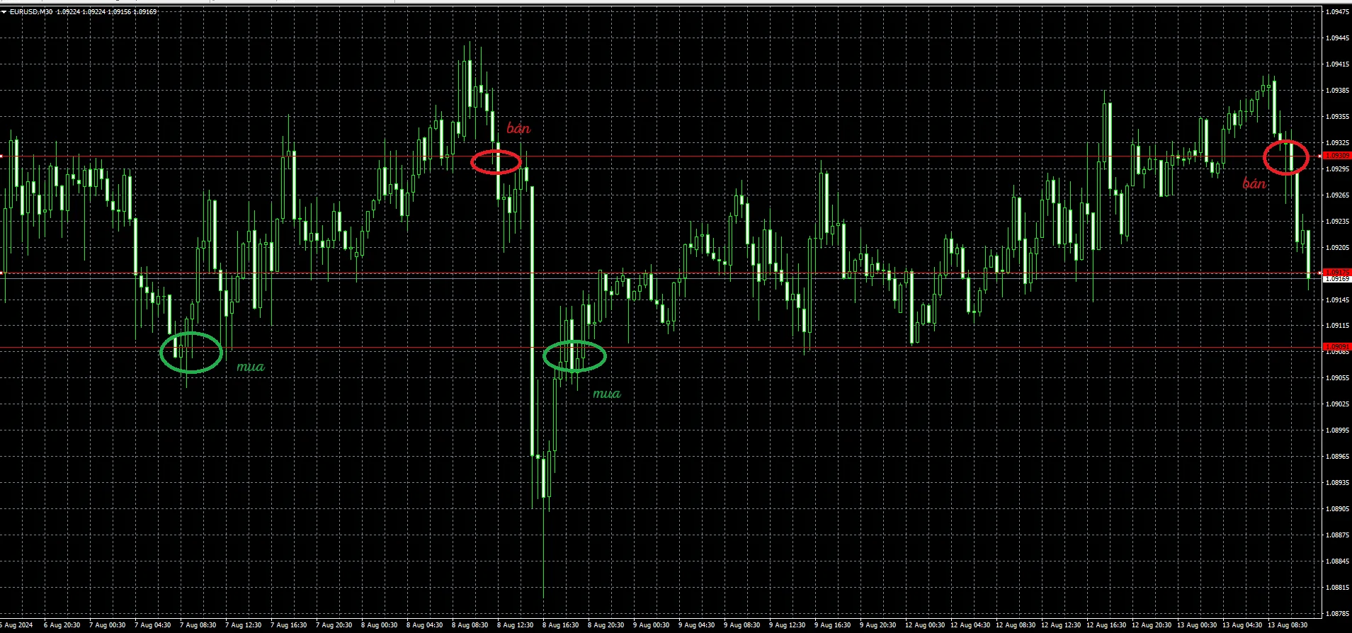 horizontal line MT4-2