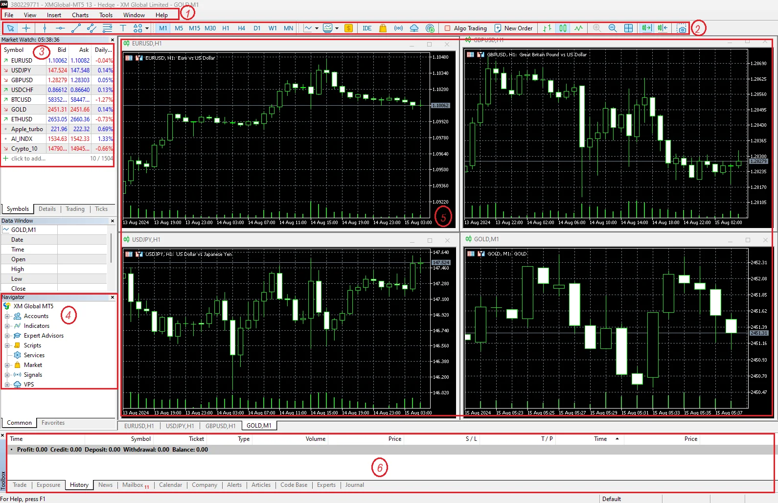 MT5 Interface Overview