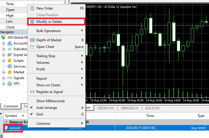 Placing Orders in MT5 on PC-10